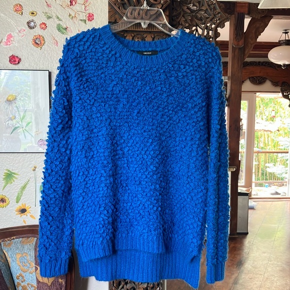 Forever 21 fuzzy Blue Sweater NWOT - Picture 1 of 6